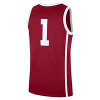 Jordan Brand Crimson Oklahoma Sooners #1 Road Replica Basketball Jersey – view 4