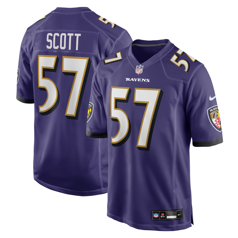 Baltimore Ravens Bart Scott Purple jersey – view 1