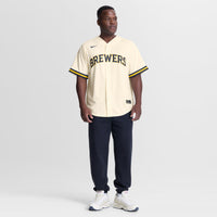 Milwaukee Brewers Dustin May Cream jersey – view 3