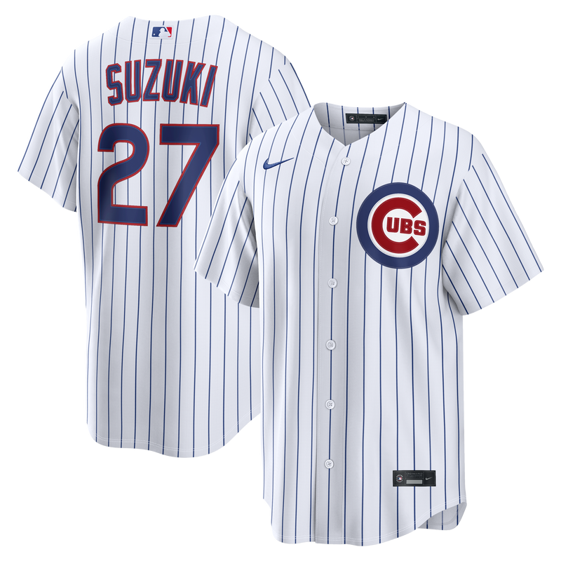 Chicago Cubs Seiya Suzuki White jersey – view 1