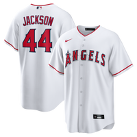 Los Angeles Angels Reggie Jackson White jersey – view 1