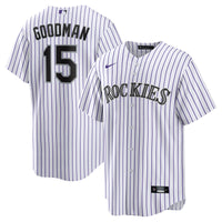 Colorado Rockies Hunter Goodman White jersey – view 2