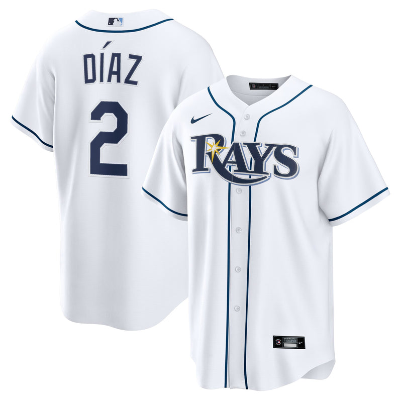 Tampa Bay Rays Yandy Díaz White jersey – view 1