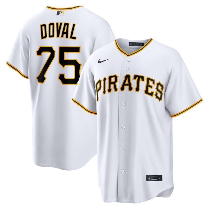 Pittsburgh Pirates Camilo Doval White jersey – view 1