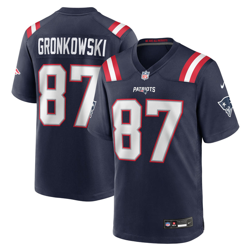 New England Patriots Rob Gronkowski Navy jersey – view 1