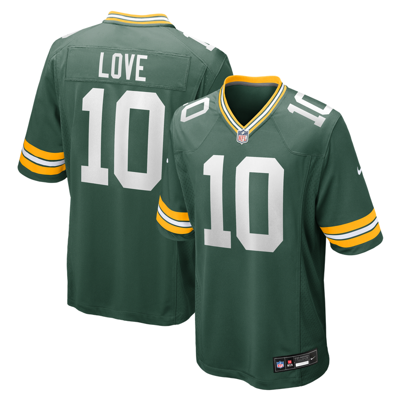 Green Bay Packers Jordan Love Green jersey – view 1