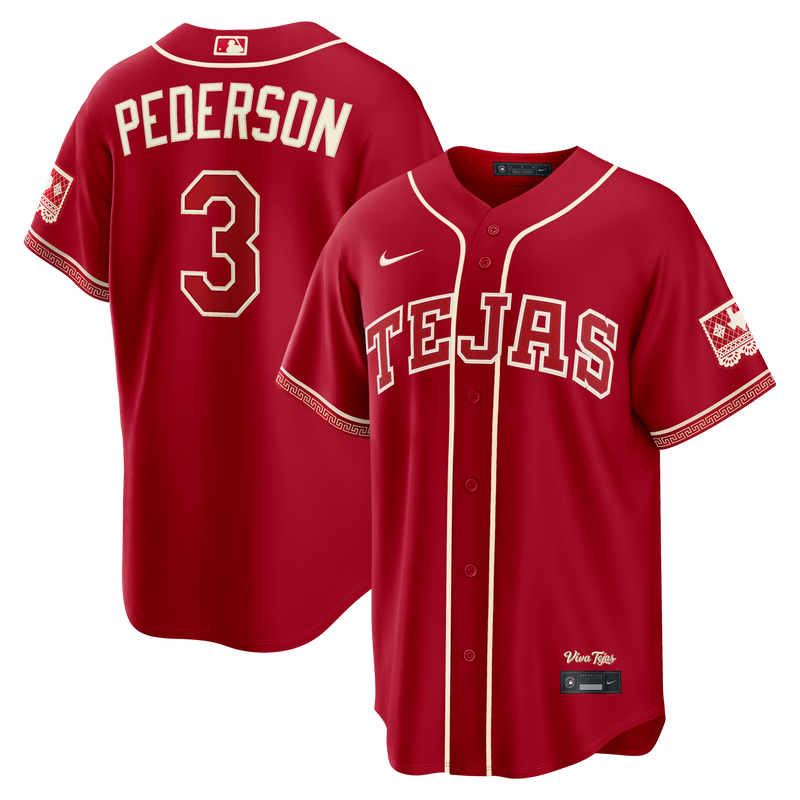 Texas Rangers Joc Pederson Red jersey – view 1