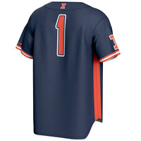 Illinois Fighting Illini Lightweight Navy jersey – view 4