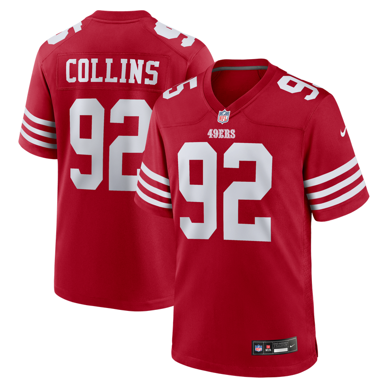 San Francisco 49ers Alfred Collins Scarlet jersey – view 1