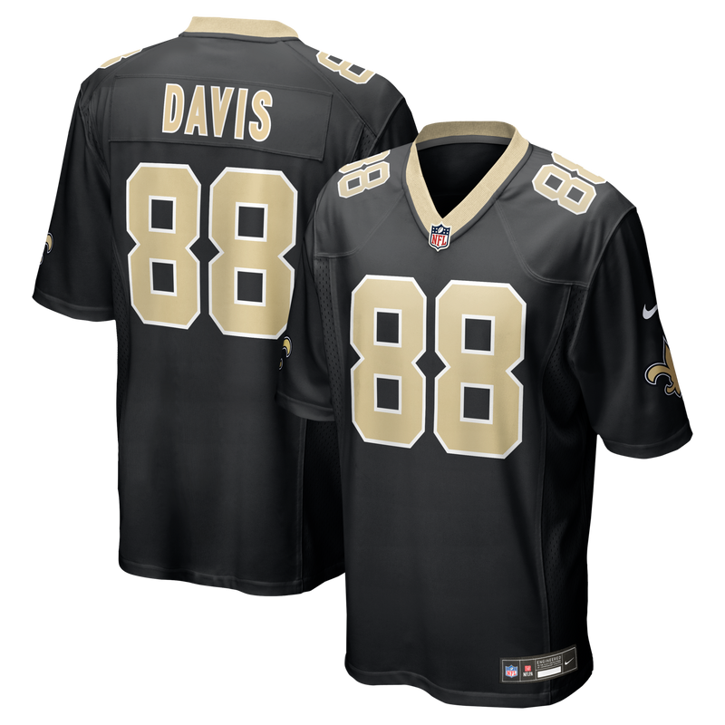 New Orleans Saints Shaquan Davis Black jersey – view 1