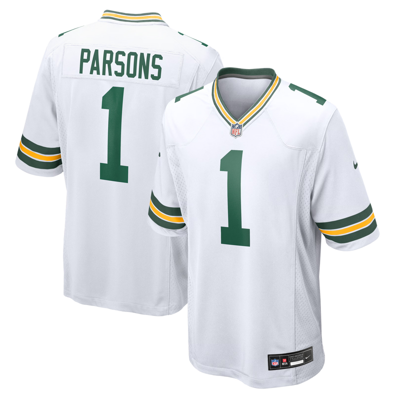 Green Bay Packers Micah Parsons White jersey – view 1