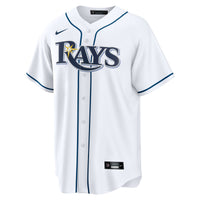 Tampa Bay Rays Junior Caminero White jersey – view 3