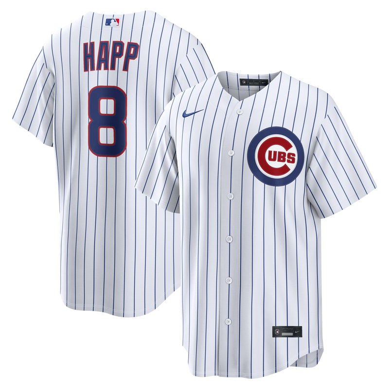 Chicago Cubs Ian Happ White jersey – view 1
