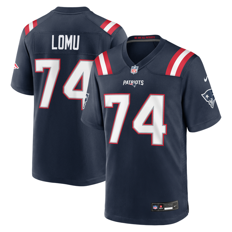 New England Patriots Caleb Lomu Navy jersey – view 1