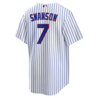 Chicago Cubs Dansby Swanson White jersey – view 4