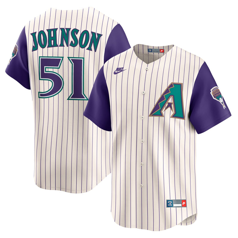 Arizona Diamondbacks Randy Johnson Cream jersey – view 1