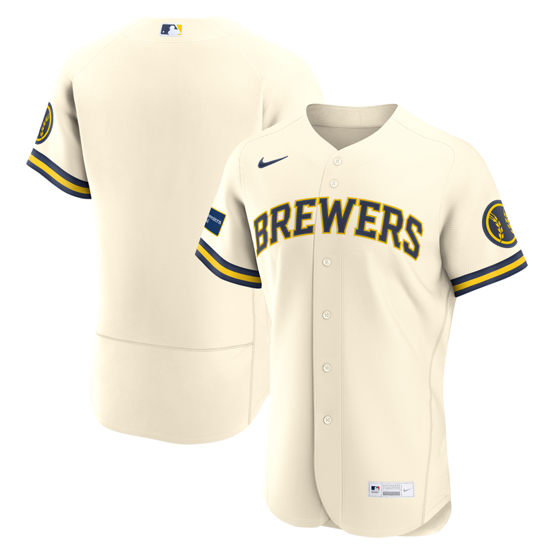 Milwaukee Brewers Cream jersey – view 1