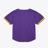 LSU Tigers Mesh Button-Up Purple jersey – view 3