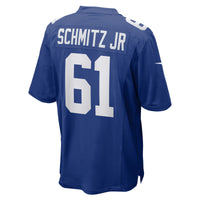 New York Giants John Michael Schmitz Jr. Royal jersey – view 4