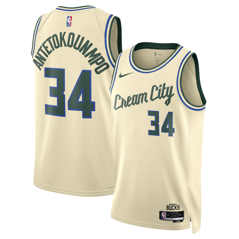 Milwaukee Bucks Cream jersey – view 1