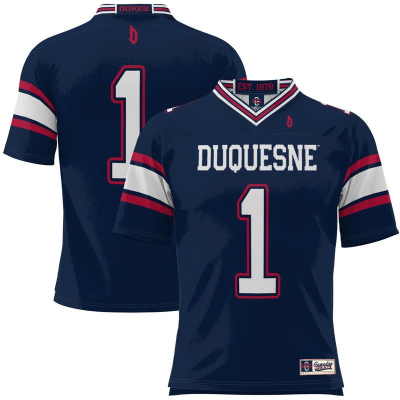 Duquesne Dukes Blue jersey – view 1