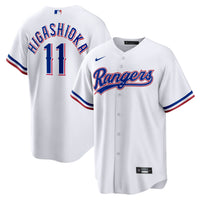 Texas Rangers Kyle Higashioka White jersey – view 1