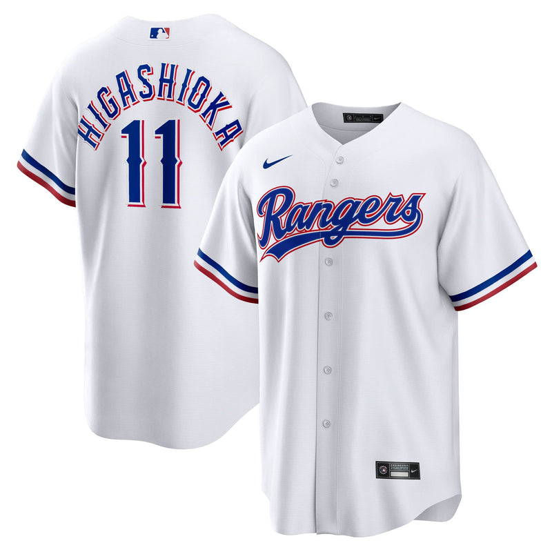 Texas Rangers Kyle Higashioka White jersey – view 1