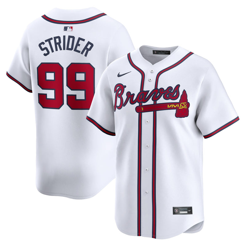 Atlanta Braves Spencer Strider White jersey – view 1