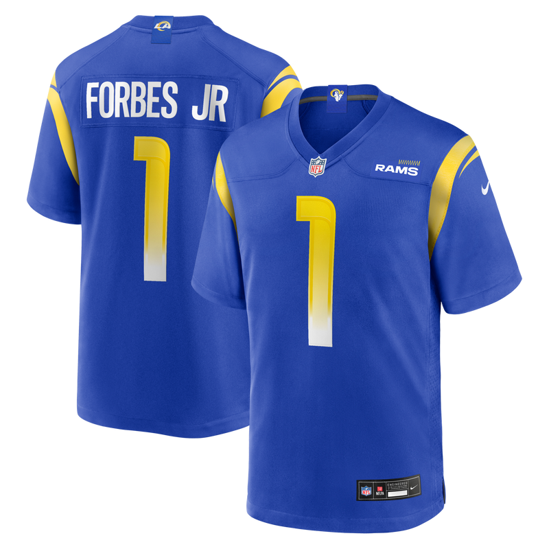 Los Angeles Rams Emmanuel Forbes Jr. Royal jersey – view 1