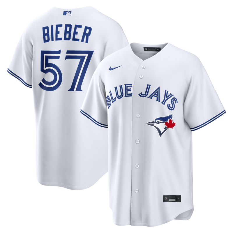Toronto Blue Jays Shane Bieber White jersey – view 1