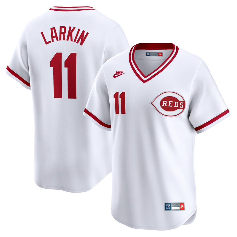 Cincinnati Reds Barry Larkin White jersey – view 1