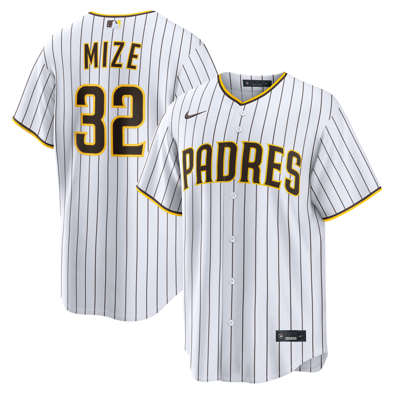San Diego Padres Casey Mize White jersey – view 1