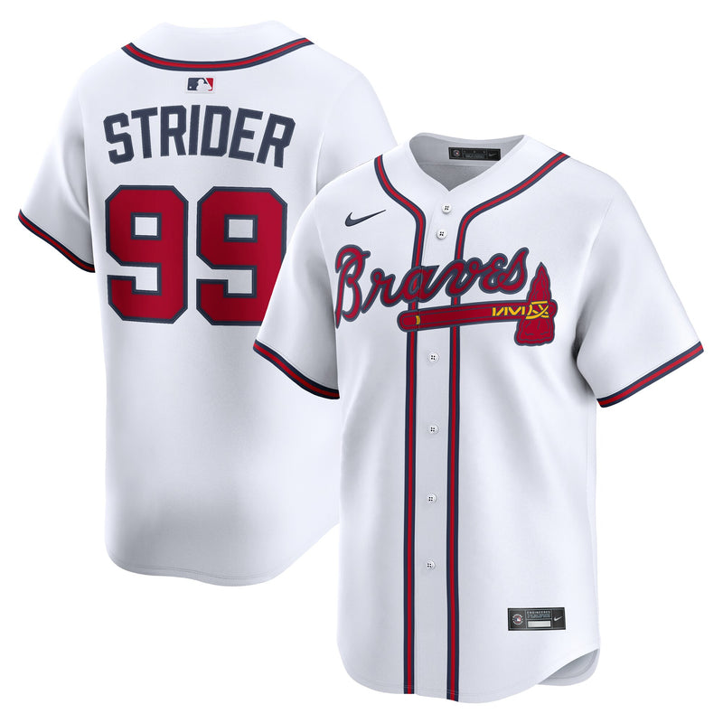 Atlanta Braves Spencer Strider White jersey – view 1