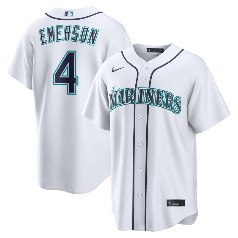 Seattle Mariners Colt Emerson White jersey – view 1