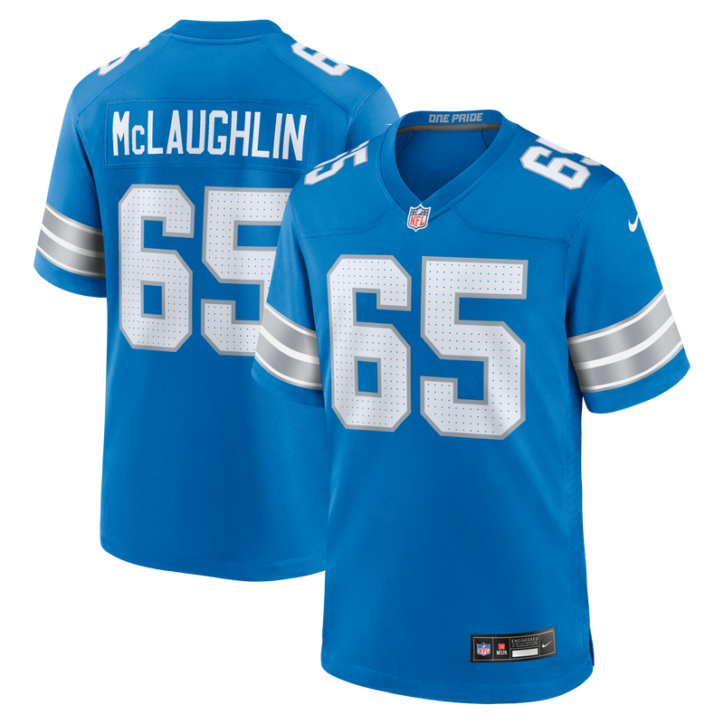 Detroit Lions Seth McLaughlin Blue jersey – view 1