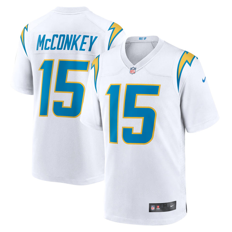 Los Angeles Chargers Ladd McConkey White jersey – view 1