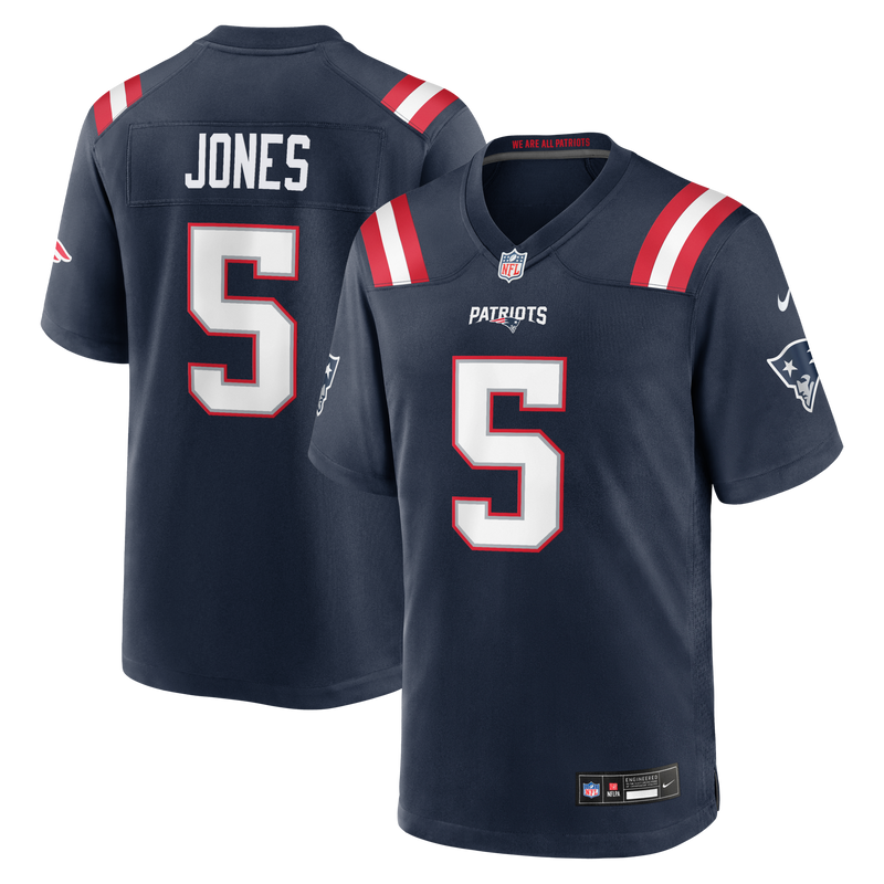 New England Patriots Dre'Mont Jones Navy jersey – view 1