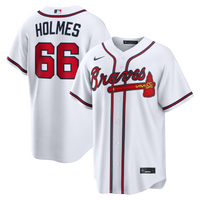 Atlanta Braves Grant Holmes White jersey – view 1