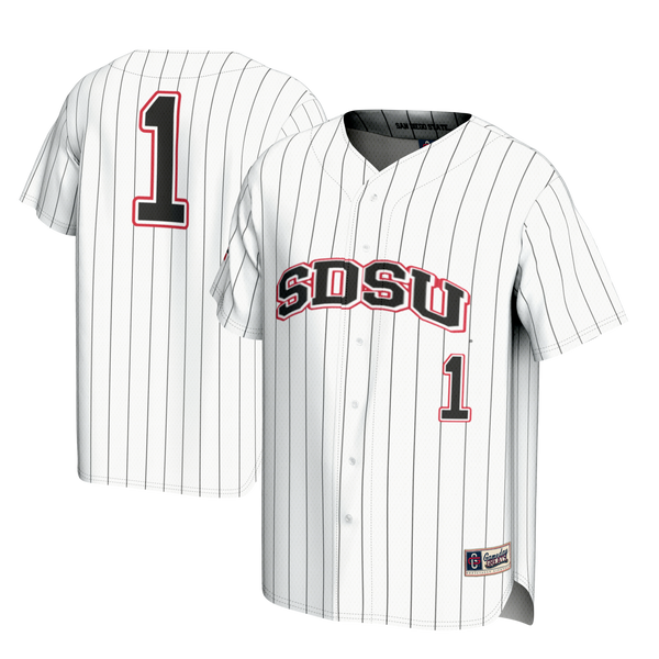 #1 San Diego State Aztecs GameDay Greats Lightweight Baseball Fashion Jersey - White