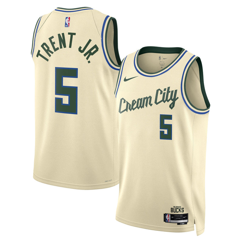 Milwaukee Bucks Gary Trent Jr. - Cream jersey – view 1