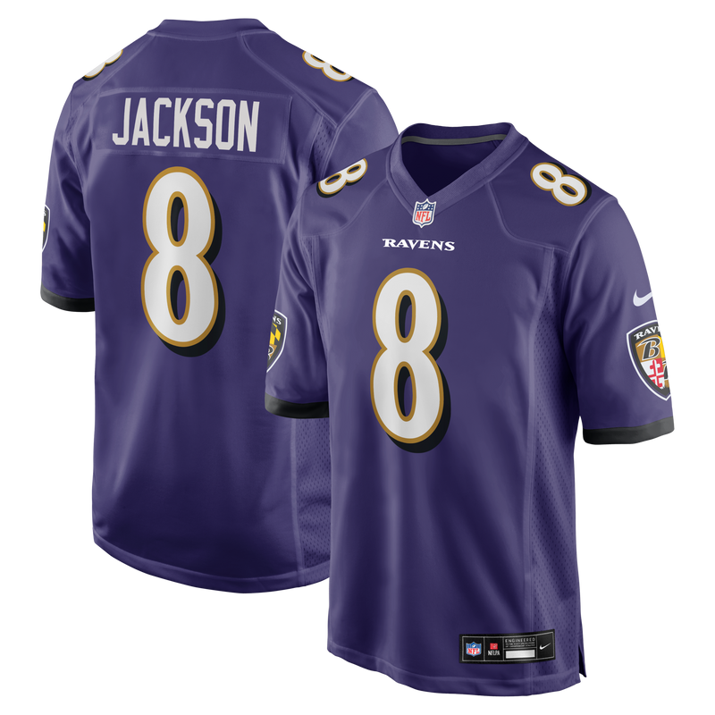 Baltimore Ravens Lamar Jackson Purple jersey – view 1