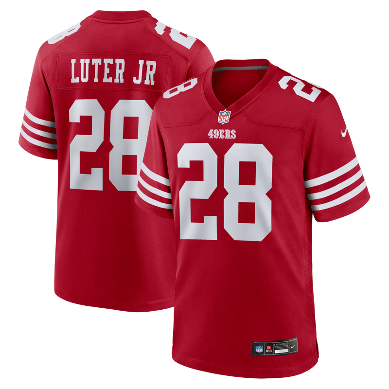 San Francisco 49ers Darrell Luter Jr. Scarlet jersey – view 1