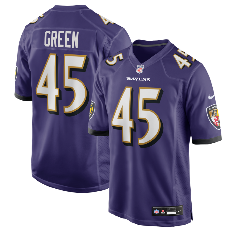 Baltimore Ravens Mike Green Purple jersey – view 1