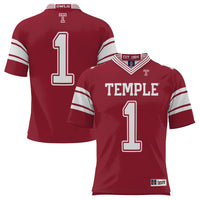 GameDay Greats #1 Cherry Temple Owls Endzone Football Jersey – view 2