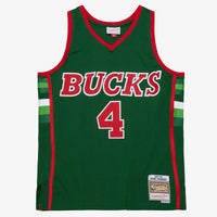 Milwaukee Bucks Burgundy/Green jersey – view 3