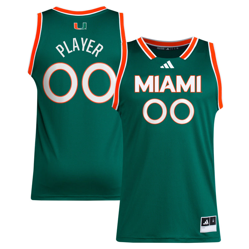 Miami Hurricanes adidas Green jersey – view 1