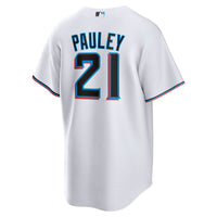 Miami Marlins Graham Pauley White jersey – view 4
