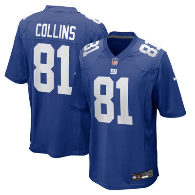 New York Giants Beaux Collins Nike Royal Team Game Jersey