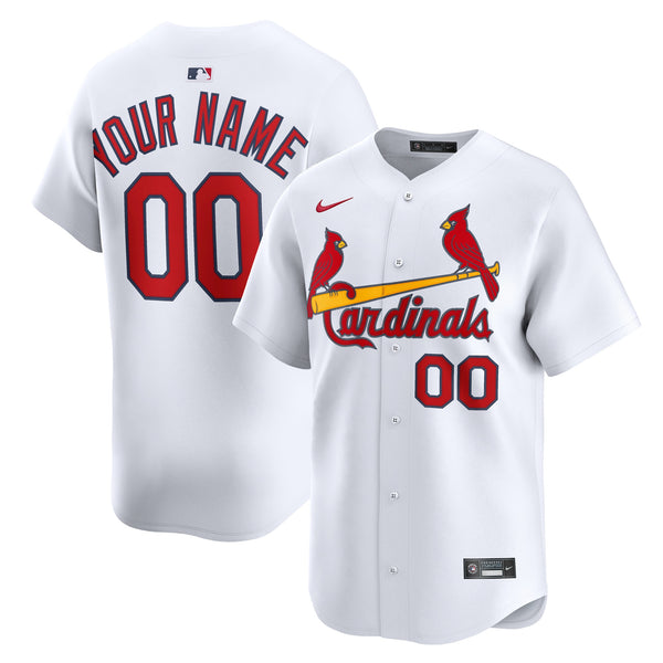 St. Louis Cardinals Nike White Home Limited Custom Jersey
