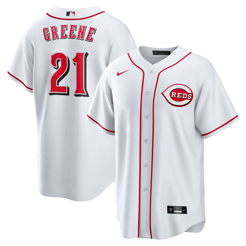 Cincinnati Reds Hunter Greene White jersey – view 1